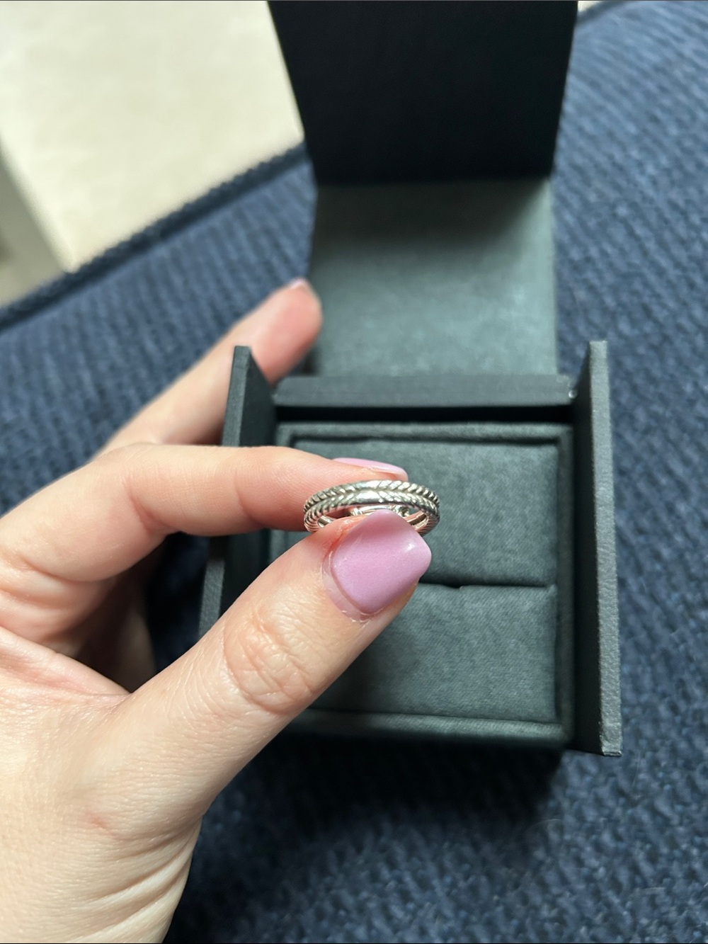 EXCELLENT CONDITION CHATELAINE® PAVÉ BEZEL RING Retail $995 Size 6? - Picture 6 of 9